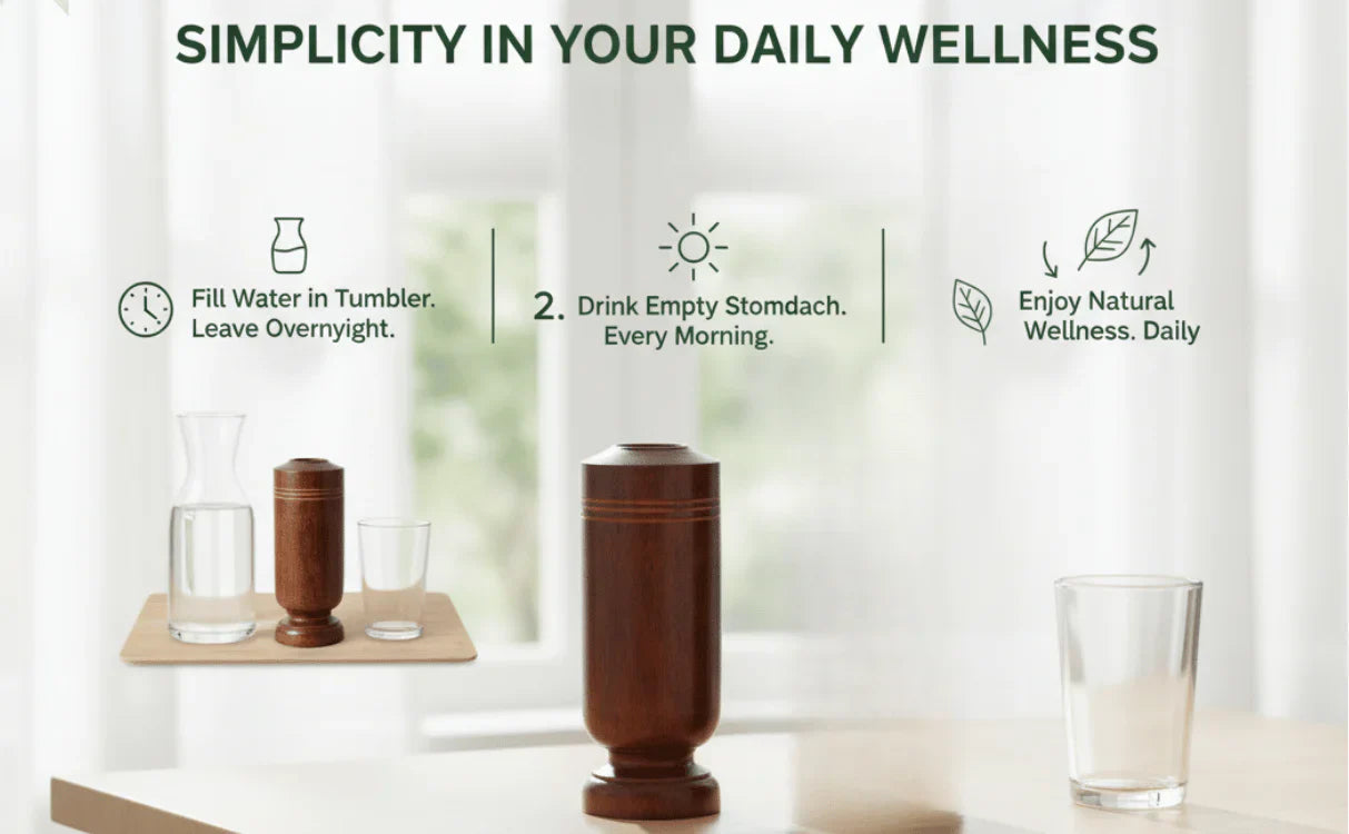 Sugar Balance Wooden Water Glass
