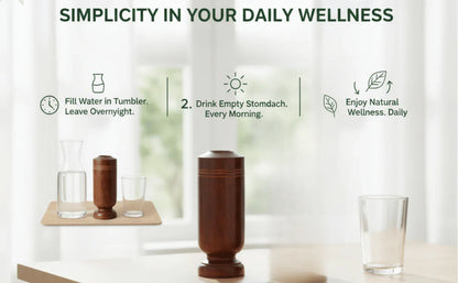 Sugar Balance Wooden Water Glass
